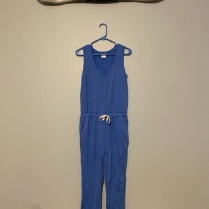 Blue Jumpsuit with Elastic Waist